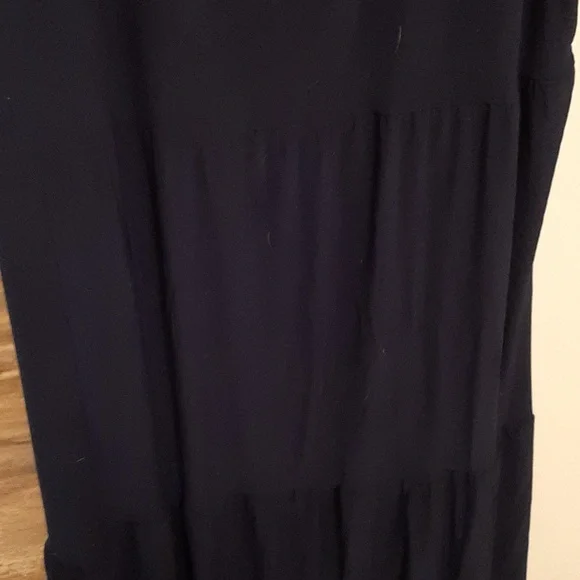 Nicole Miller Navy Blue Tiered Maxi Dress 2x - Picture 3 of 5